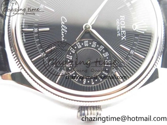 Edition SS on SA3165 Black Leather Strap Black Sticks Date Dial BP Maker Best Markers Real 50519 Cellini 1117